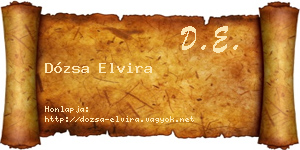 Dózsa Elvira névjegykártya